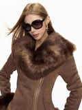 Fanptntox_Faux_Shearling_Large_Lapel_Slim_Women's_Suede_Velvet_Matching_Skirt_Sets_998428314469_MISSTT