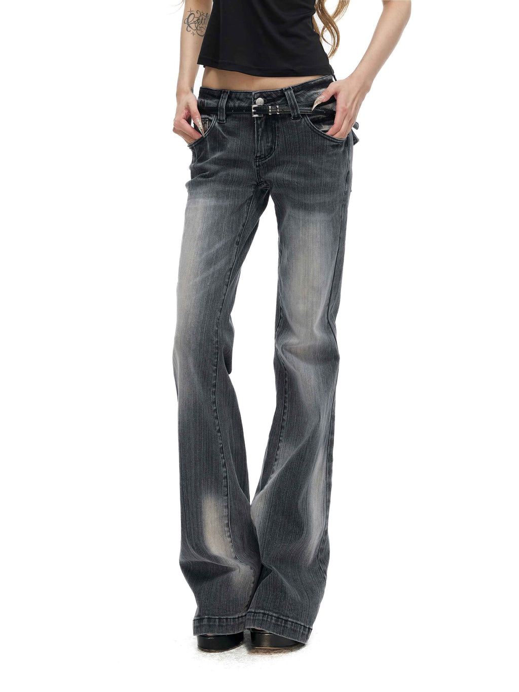 Fanptntox_Gradient_Gray_Two_Tone_Low_Waist_Washed_Slub_Women's_Denim_Bootcut_Pants_1065985593233_MISSTT