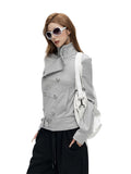 Fanptntox_Gray_Asymmetrical_Placket_Double_Metal_Buttons_Women's_Casual_Jackets_1071004897952_MISSTT