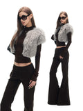 Fanptntox_Gray_Fuzzy_Waist_Cinch_Sleeveless_Slim_Fit_Women's_Polyester_Cardigans_981530317414_MISSTT