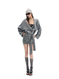 Fanptntox_Gray_Thermal_Tie_Waist_Cinched_Short_Knit_Women's_Wool_Blend_Cardigans_980788014726_MISSTT