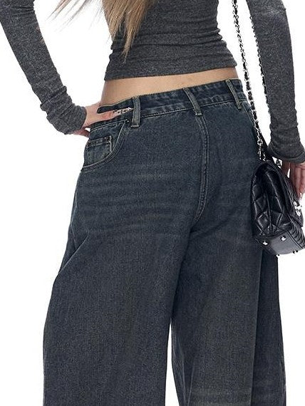 Fanptntox Gray V-neck Knit Slim Waist Women's Polyester Long Sleeve T-shirts