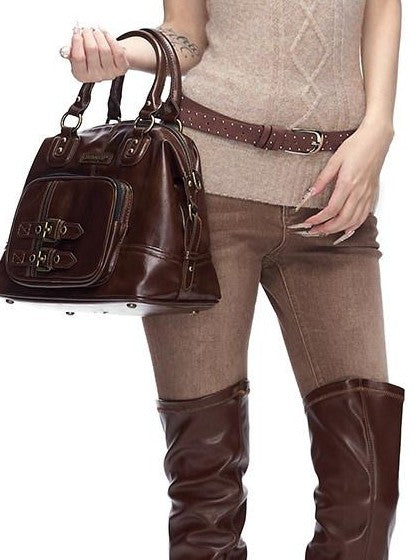 Fanptntox Khaki 3d Cable Knit Slim Fit High Neck Women's Polyester Stretch Sweater Vests