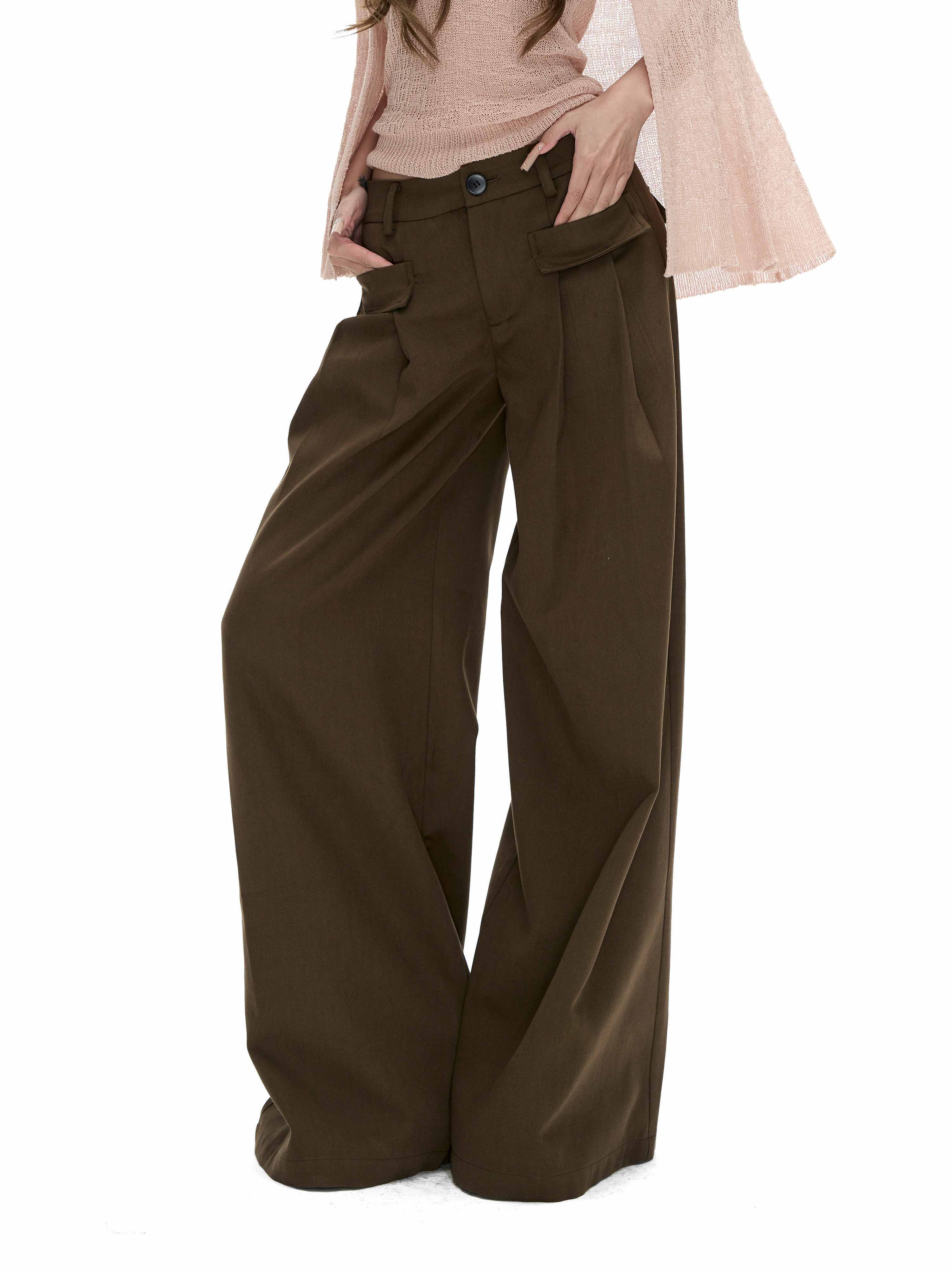 Fanptntox_Khaki_Twill_Low_Waist_Loose_Women's_Tencel_Cotton_Wide-leg_Pants_1070533575610_MISSTT