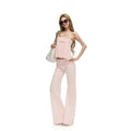 Fanptntox_Light_Pink_Gathered_Double_Layer_Knit_Cropped_Women's_Nylon_Ruched_Tube_Tops_1061242462476_MISSTT