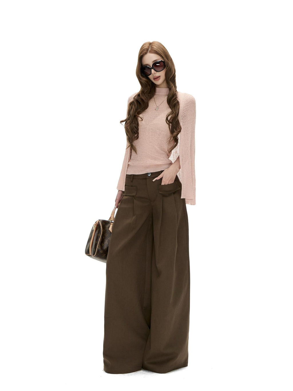 Fanptntox Lightweight Stand Collar Cape Knit Women's Lyocell Linen Long Sleeve T-shirts