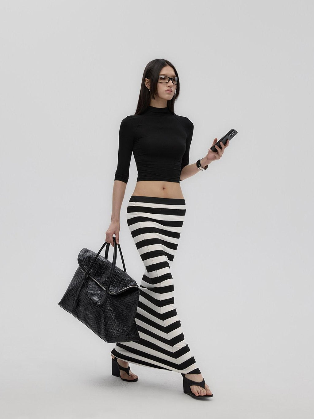 Fanptntox Mock Neck Slim Fit Stretch Knit Women's Polyester Long Sleeve T-shirts