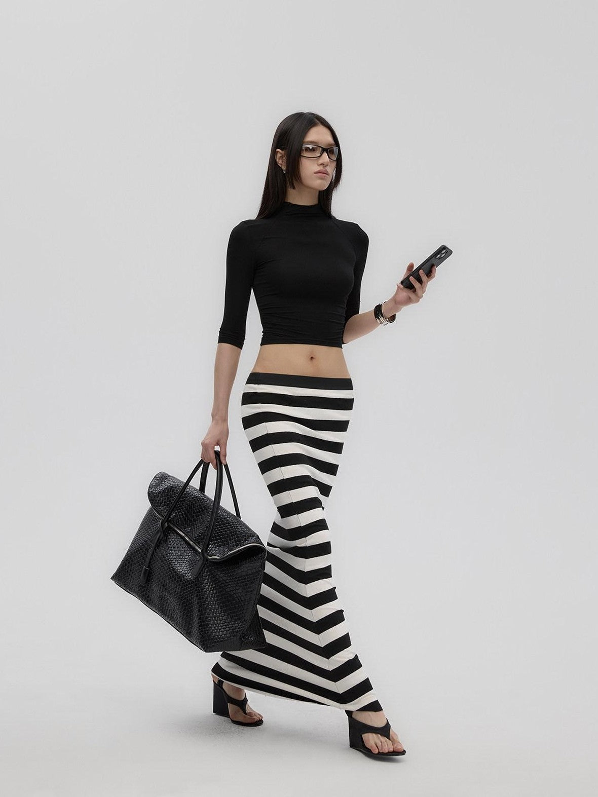 Fanptntox Mock Neck Slim Fit Stretch Knit Women's Polyester Long Sleeve T-shirts
