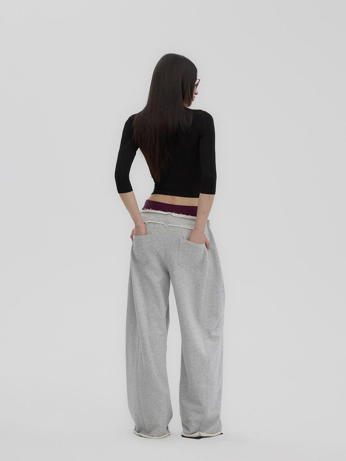 Fanptntox Mock Neck Slim Fit Stretch Knit Women's Polyester Long Sleeve T-shirts
