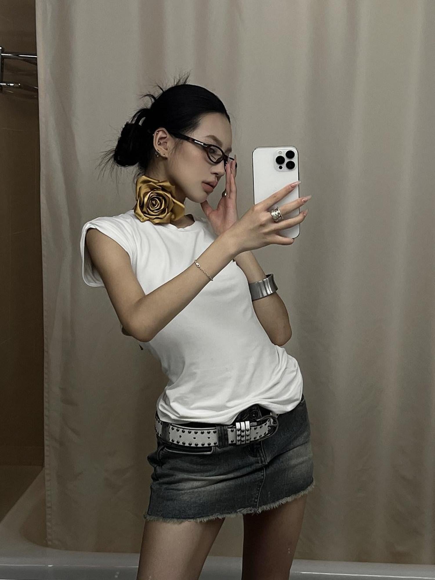 Fanptntox Ombre Low Waist Hip Hugging Fitted Slim Mini Women's Denim Bodycon Skirts