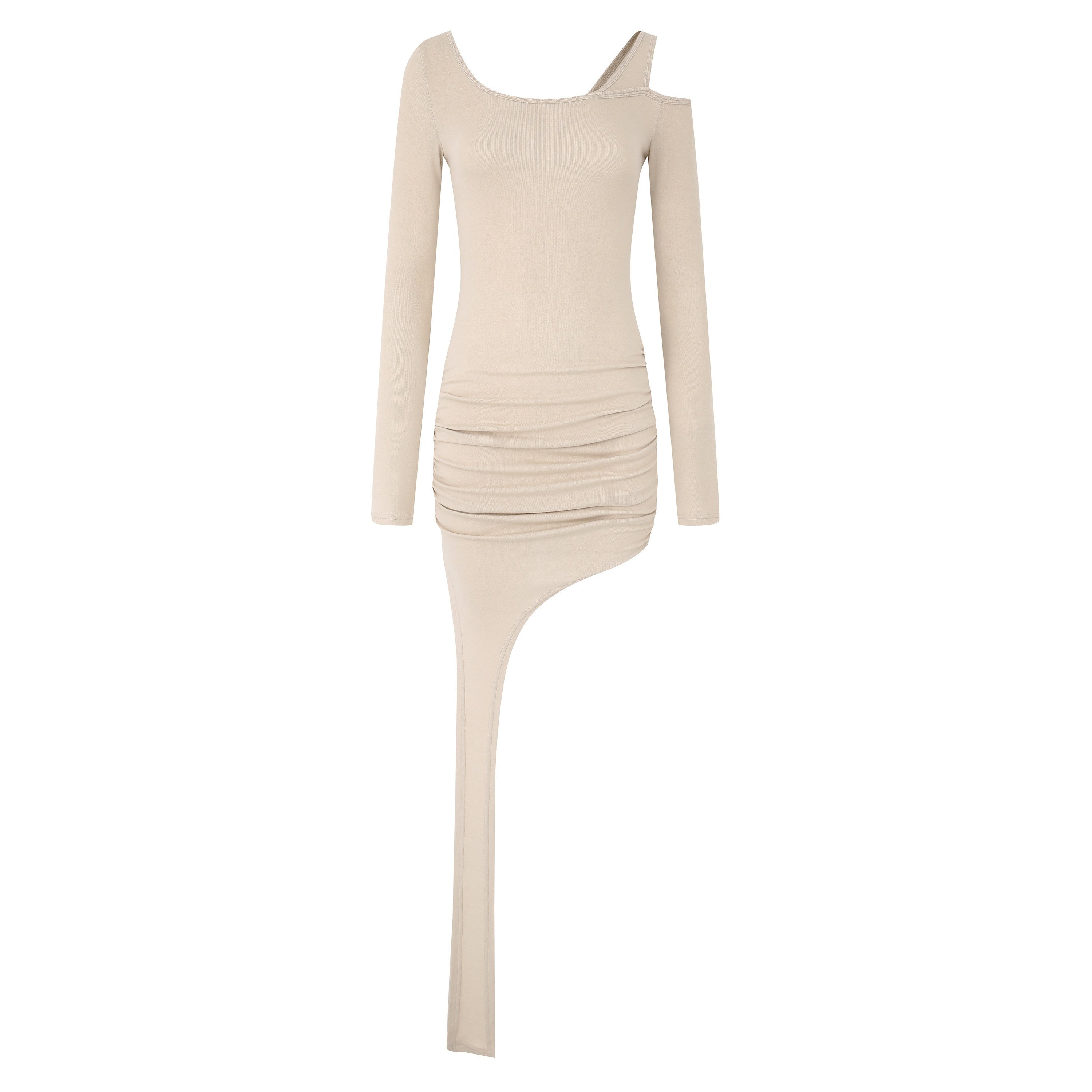 Fanptntox_Ribbon_Off_Shoulder_Solid_Slim_Fit_Round_Neck_Women's_Long_Sleeve_T-shirts_734072072606_MISSTT