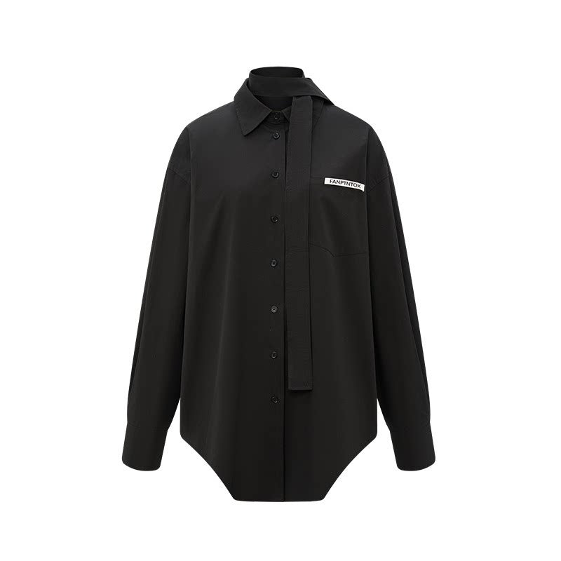Fanptntox_Ribbon_Tie_Boyfriend_Polo_Collar_Women's_Other_Fabric_Oversized_Shirts_835320457994_MISSTT