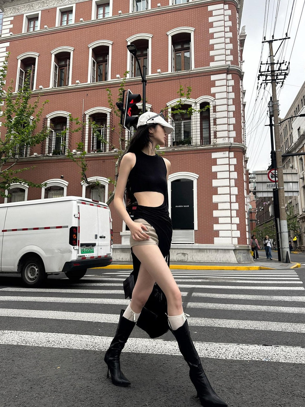 Fanptntox Sexy Low Rise Slim Fit Western Street Women's Other Fabric Hot Pants