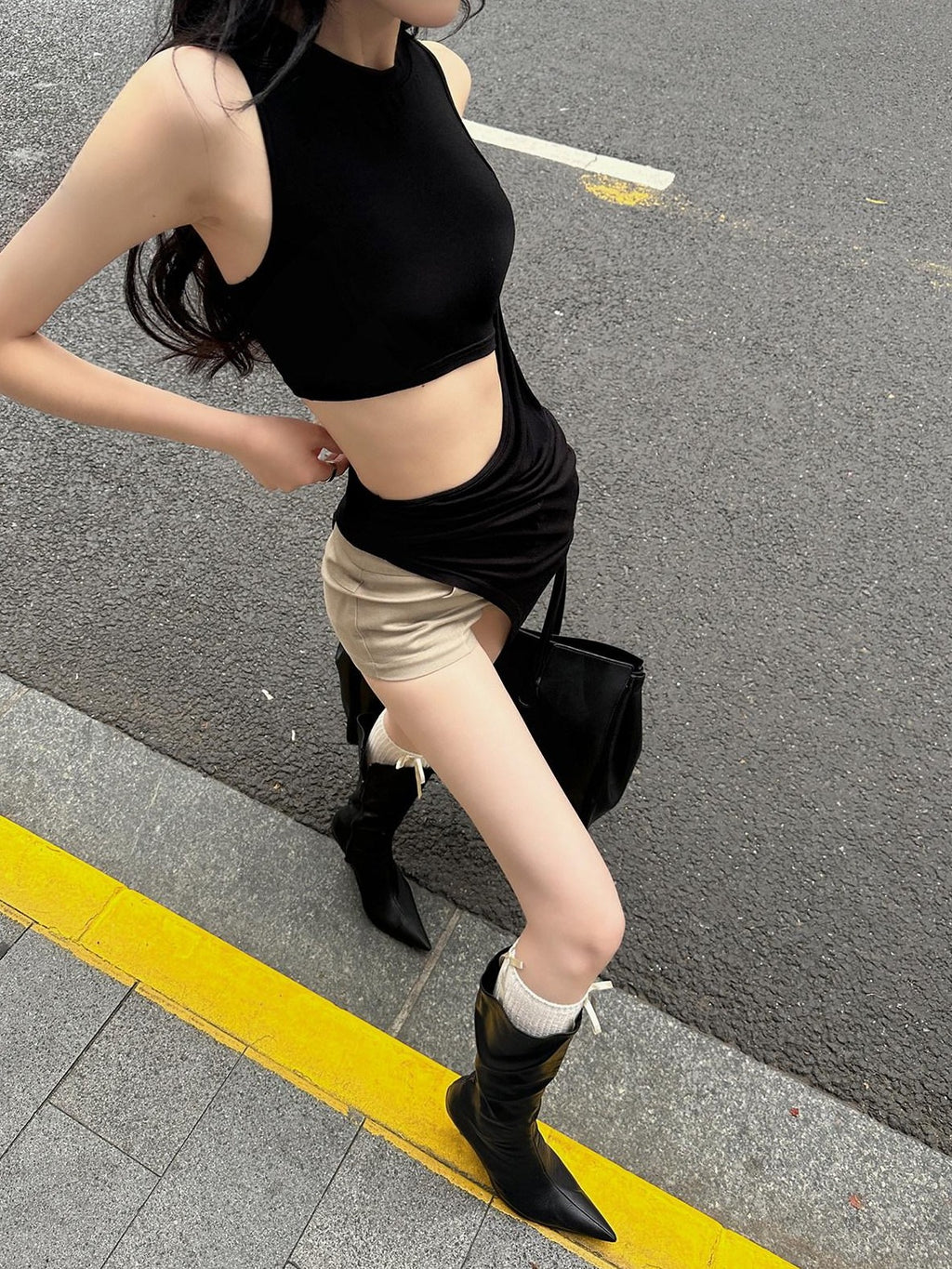 Fanptntox Sexy Low Rise Slim Fit Western Street Women's Other Fabric Hot Pants