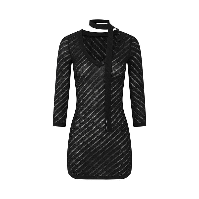 Fanptntox_Sheer_V-neck_Button_Twill_High_Waist_Women's_Stretch_Bodycon_Mini_Dresses_907463582305_MISSTT