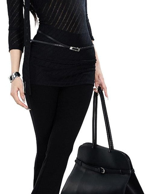 Fanptntox Sheer V-neck Button Twill High Waist Women's Stretch Bodycon Mini Dresses