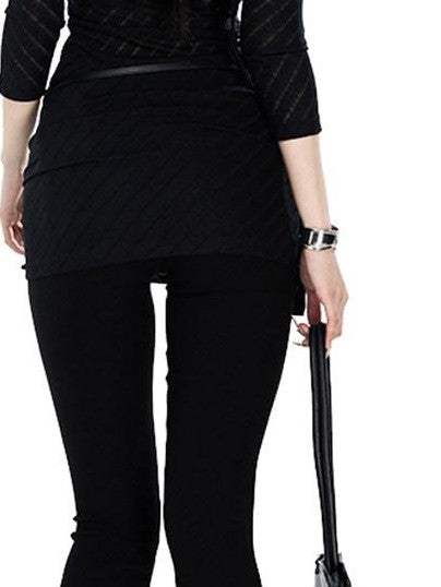 Fanptntox Sheer V-neck Button Twill High Waist Women's Stretch Bodycon Mini Dresses