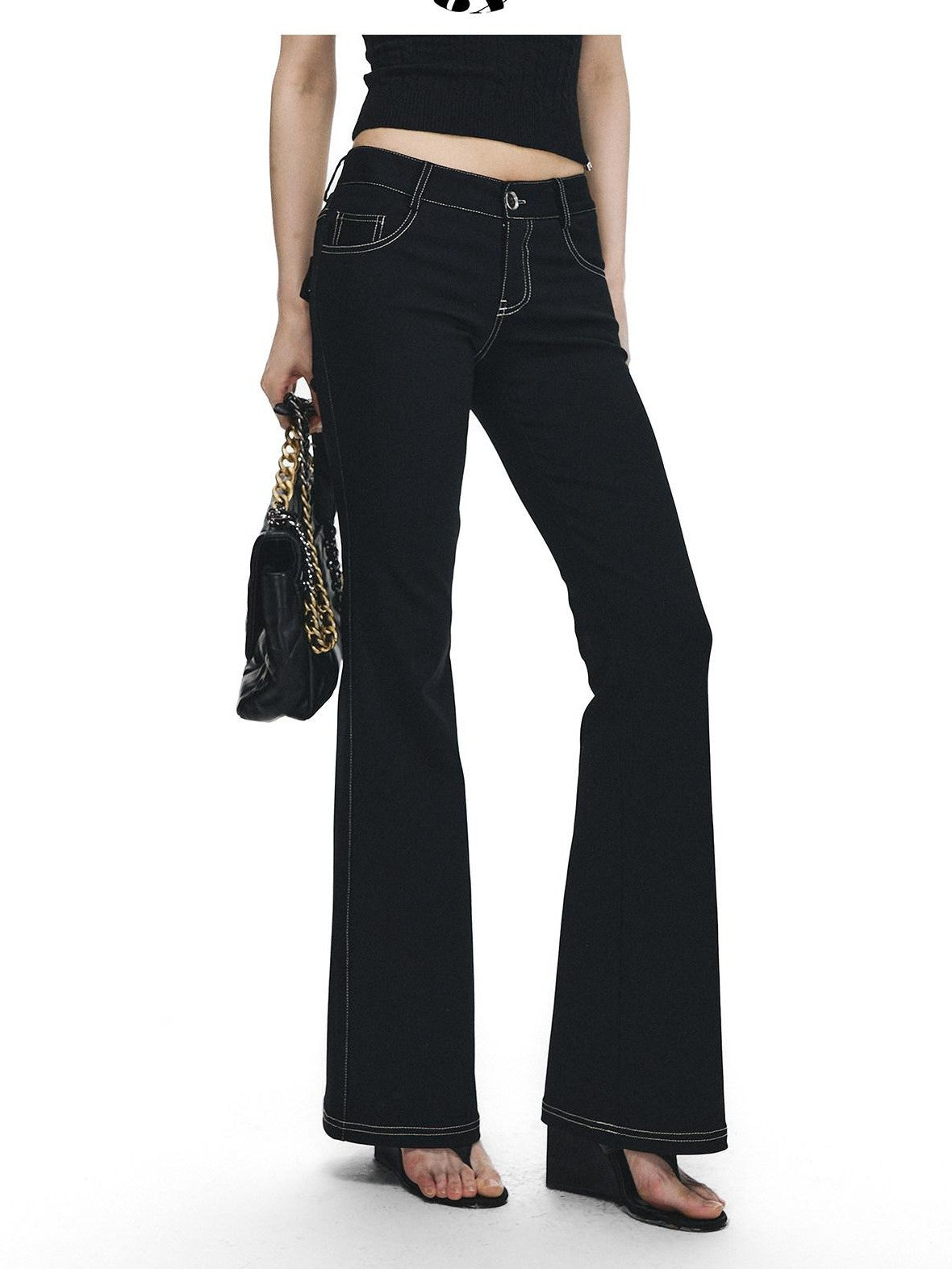 Fanptntox Shell Embroidery Patchwork Cropped Tube Women's Casual Top & Pants Sets