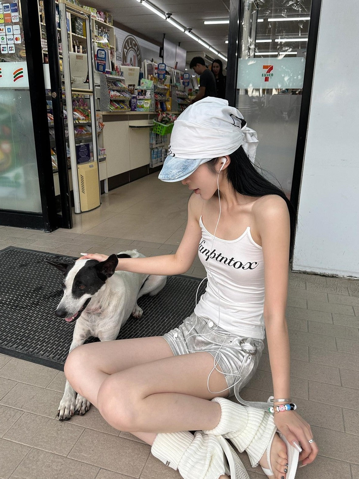 Fanptntox Silver Low Waist Slim Fit Streetwear Women's Other Fabric Hot Pants