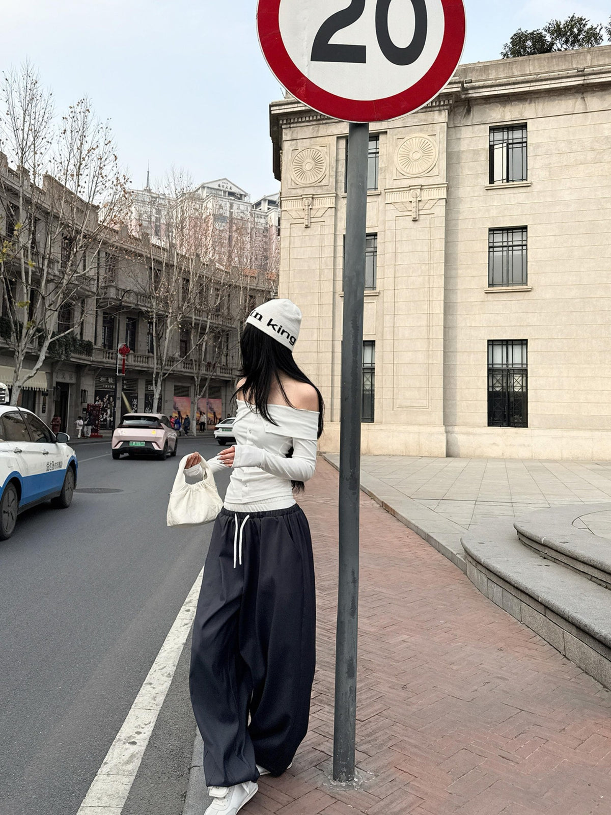 Fanptntox Slim Fit Off Shoulder Hook Closure Knit Women's Long Sleeve T-shirts