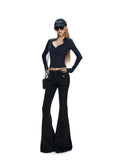 Fanptntox_Solid_Boucle_Trim_Metal_Button_Low_Waist_Slim_Women's_Cotton_Denim_Bootcut_Jeans_1001645994727_MISSTT