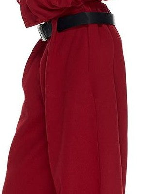 Fanptntox Solid Drawstring Zip Up Stand Collar Women's Cotton Thick Long Sleeve Casual Top & Pants Sets