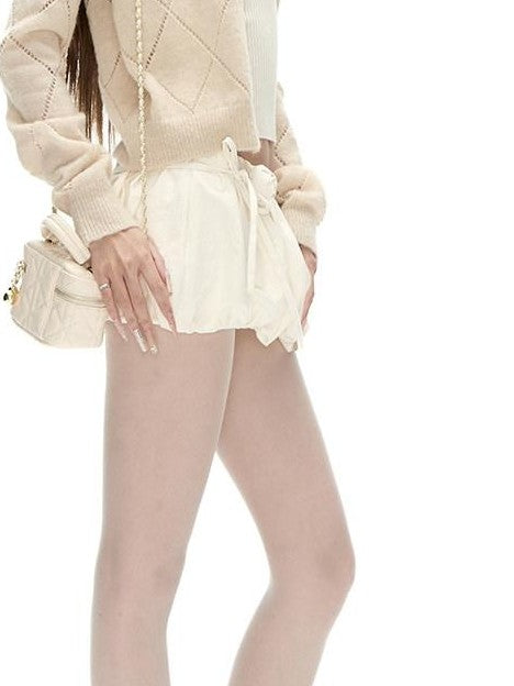 Fanptntox Solid Openwork Diamond Buttoned Cinched Women's Wool Blend Cardigans
