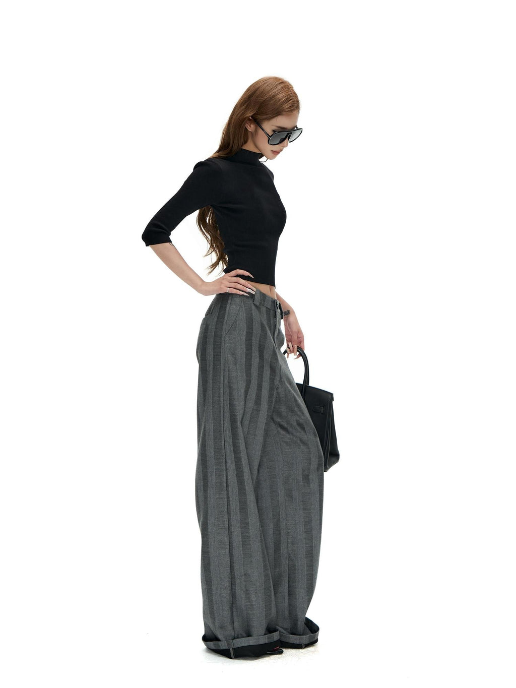 Fanptntox Solid Slim Fit Half Sleeve Knit Women's Polyester Turtleneck Sweaters