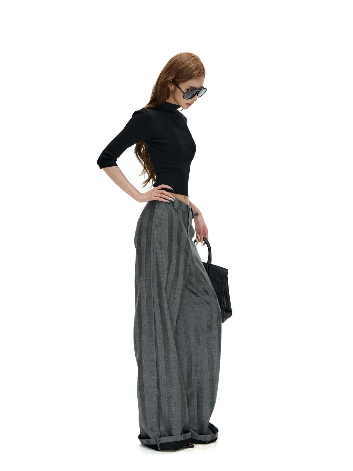 Fanptntox Solid Slim Fit Half Sleeve Knit Women's Polyester Turtleneck Sweaters