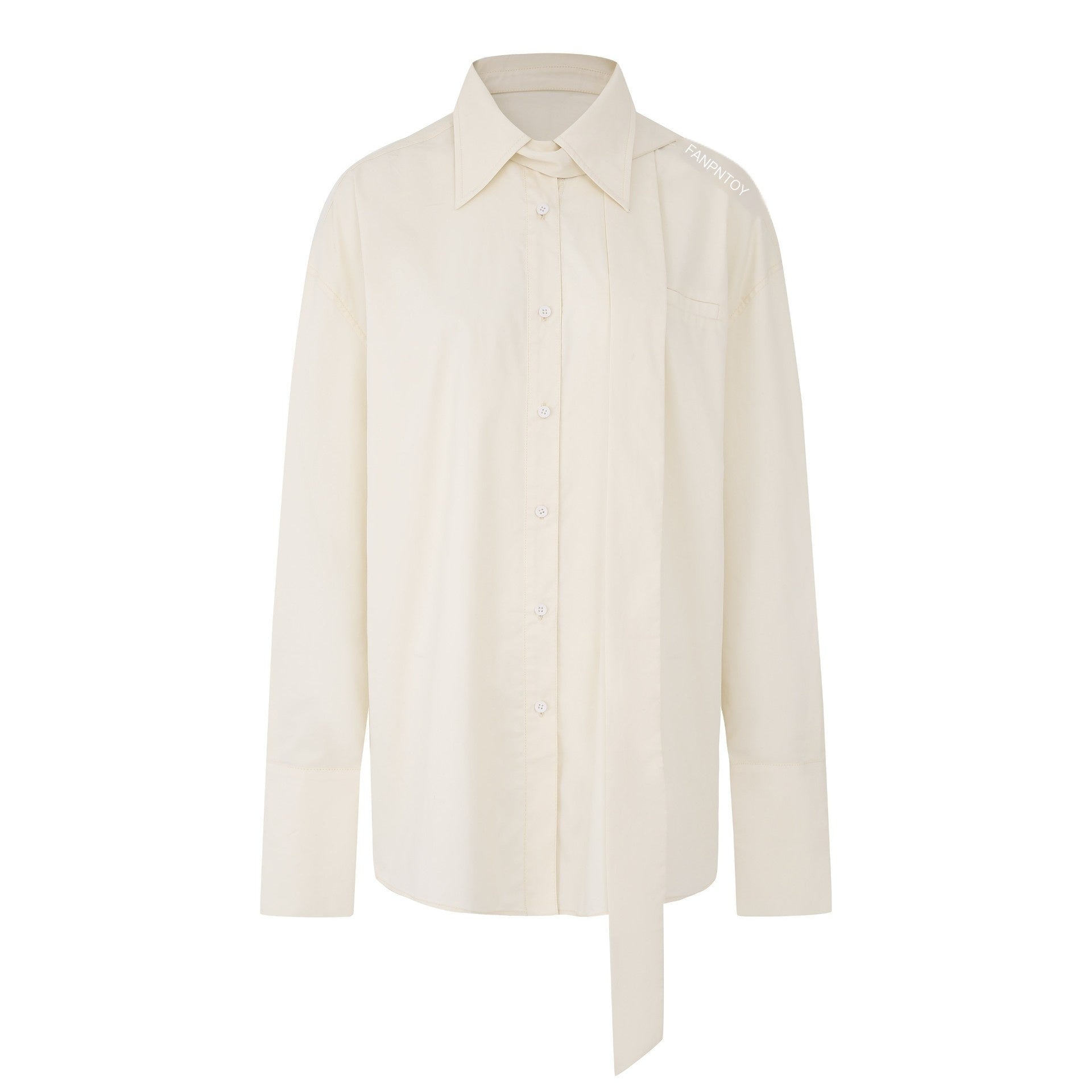 Fanptntox_Solid_Stand_Collar_Long_Sleeve_Boyfriend_Women's_Cotton_Oversized_Shirts_730327135900_MISSTT