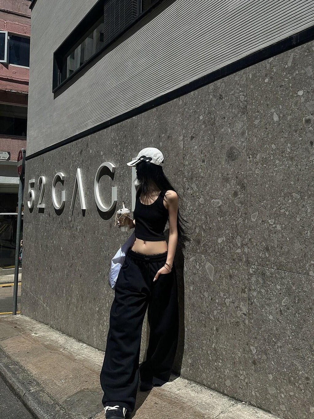 Fanptntox Sporty Foldover Waist Low Waist Relaxed Slimming Women's Wide-leg Pants