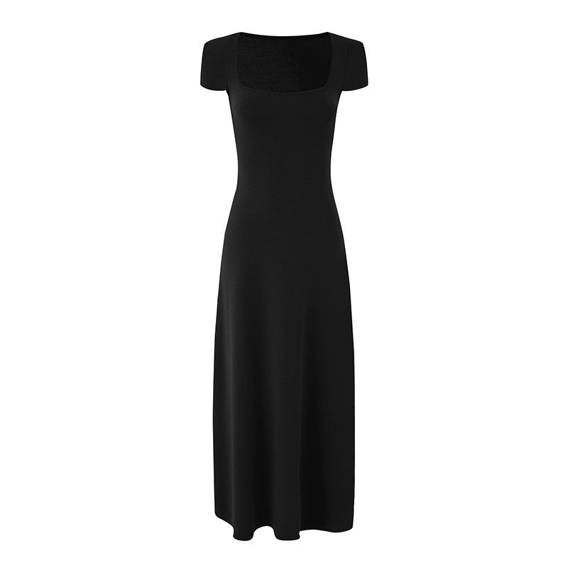 Fanptntox_Square_Neck_Padded_Shoulder_Short_Sleeve_Aline_Women's_Other_Casual_Maxi_Dresses_736511720956_MISSTT
