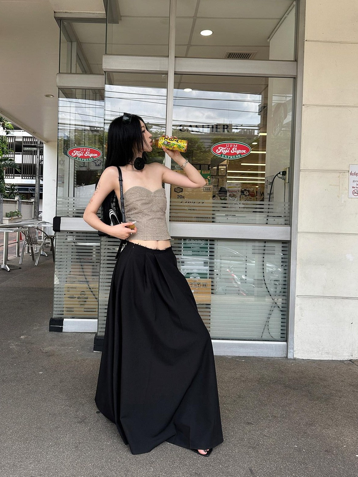 Fanptntox Street Distressed Solid Cropped Slim Sexy Fitted Women's Tube Tops