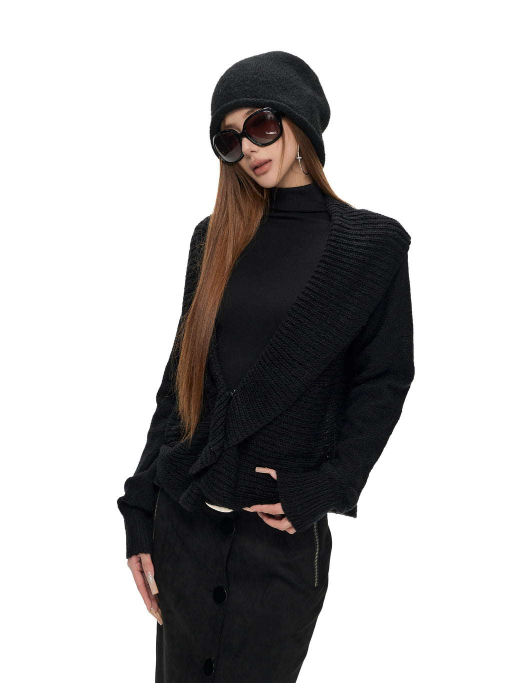 Fanptntox_Textured_Wool_Blend_Long_Sleeve_Cardigan_Women's_Turtleneck_Sweaters_1084191041293_MISSTT
