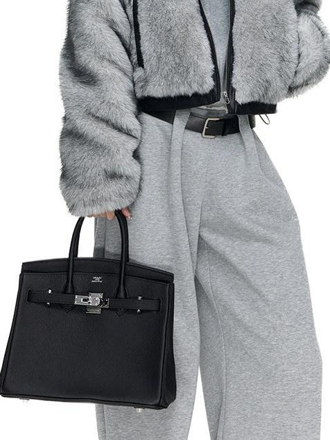 Fanptntox Two Tone Fox Fur Patchwork Leather Trim Cropped Women's Polyester Faux Fur Coats