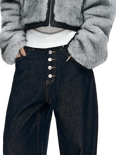 Fanptntox Two Tone Fox Fur Patchwork Leather Trim Cropped Women's Polyester Faux Fur Coats