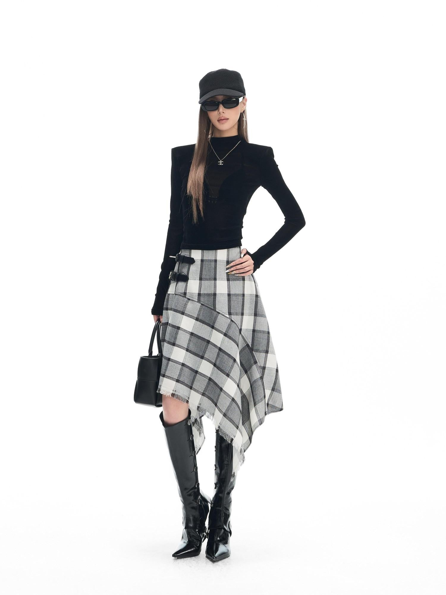 Fanptntox Velvet Stretch Slim Sheer Cropped Women's Nylon Long Sleeve T-shirts