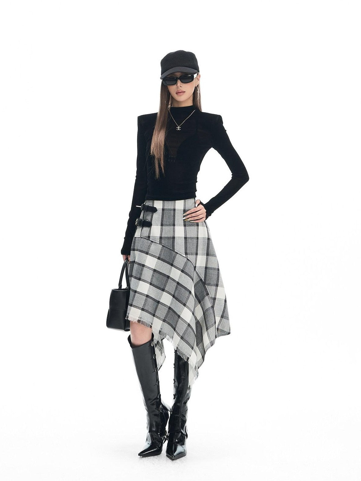 Fanptntox Velvet Stretch Slim Sheer Cropped Women's Nylon Long Sleeve T-shirts