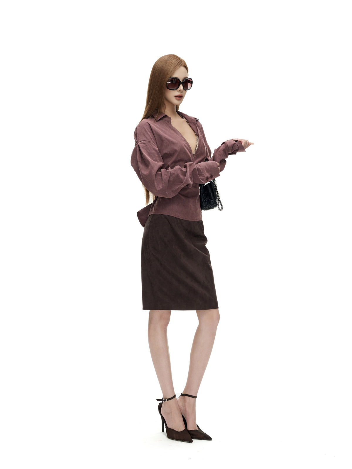 Fanptntox_Vintage_Brown_Faux_Suede_Low_Rise_Bodycon_Pencil_Women's_Midi_Skirts_1077233968454_MISSTT