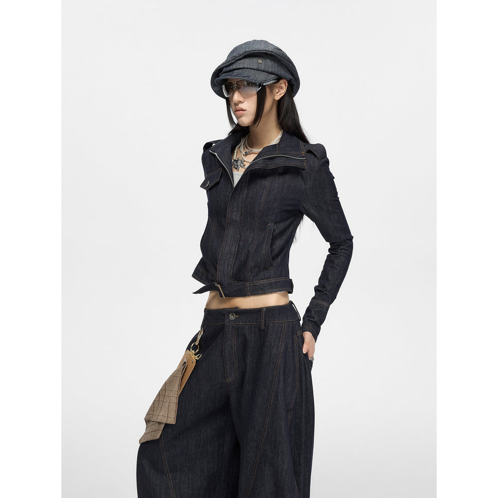 Fanptntox_Vintage_Textured_Stand_Collar_Zip_Cropped_Slim_Women's_Cotton_Denim_Jackets_951839156076_MISSTT