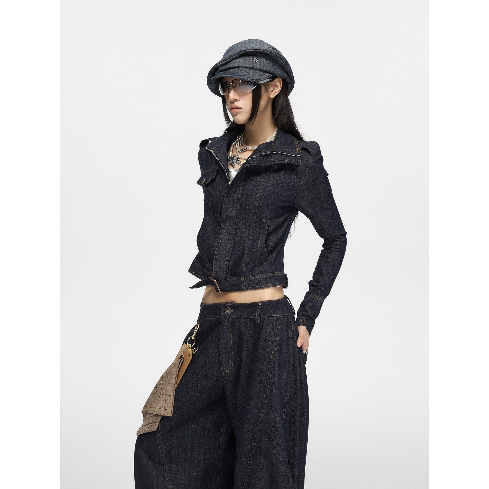 Fanptntox_Vintage_Textured_Stand_Collar_Zip_Cropped_Slim_Women's_Cotton_Denim_Jackets_951839156076_MISSTT