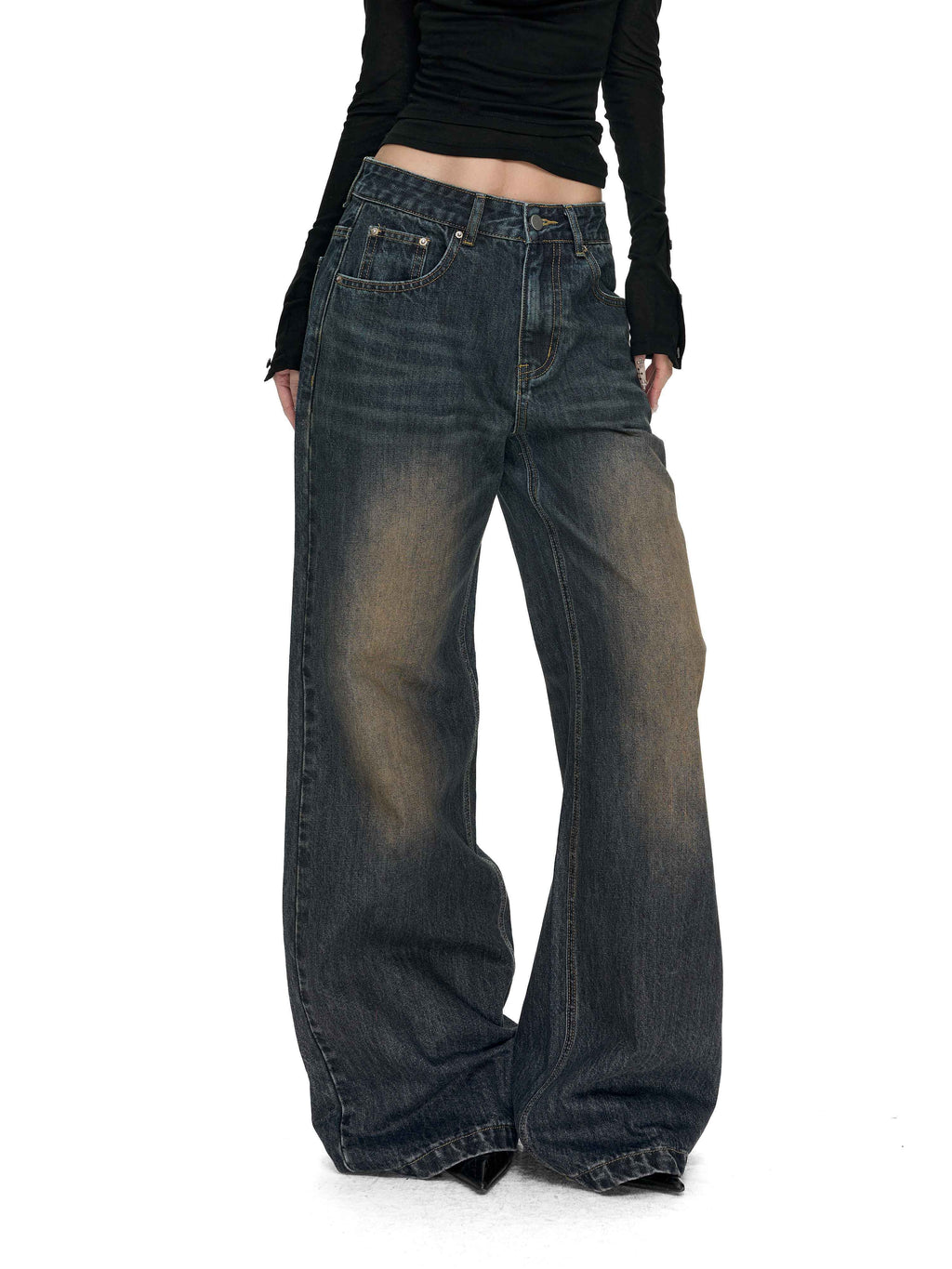 Fanptntox_Washed_Vintage_Low_Rise_Floor_Sweeping_Women's_Cotton_Wide-leg_Jeans_999242909999_MISSTT