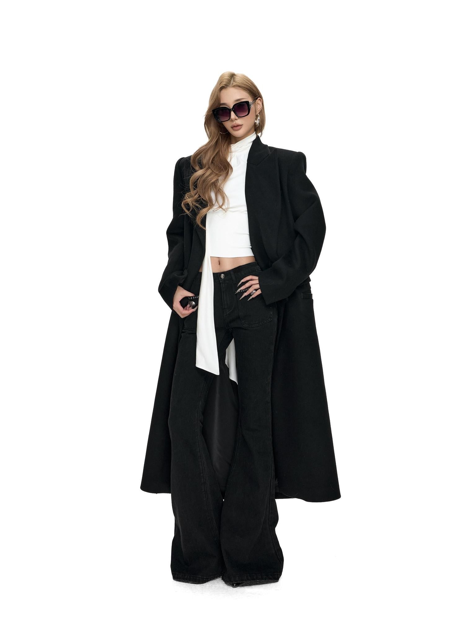 Fanptntox White Ribbon Tie Sheer Sleeves Knit Women's Lyocell Wool Long Sleeve T-shirts