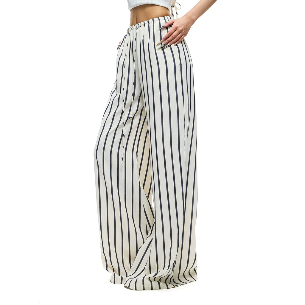 Fanptntox_White_Striped_Bandeau_High_Waist_Straight_Wide_Women's_Casual_Top_&_Pants_Sets_1048040409551_MISSTT
