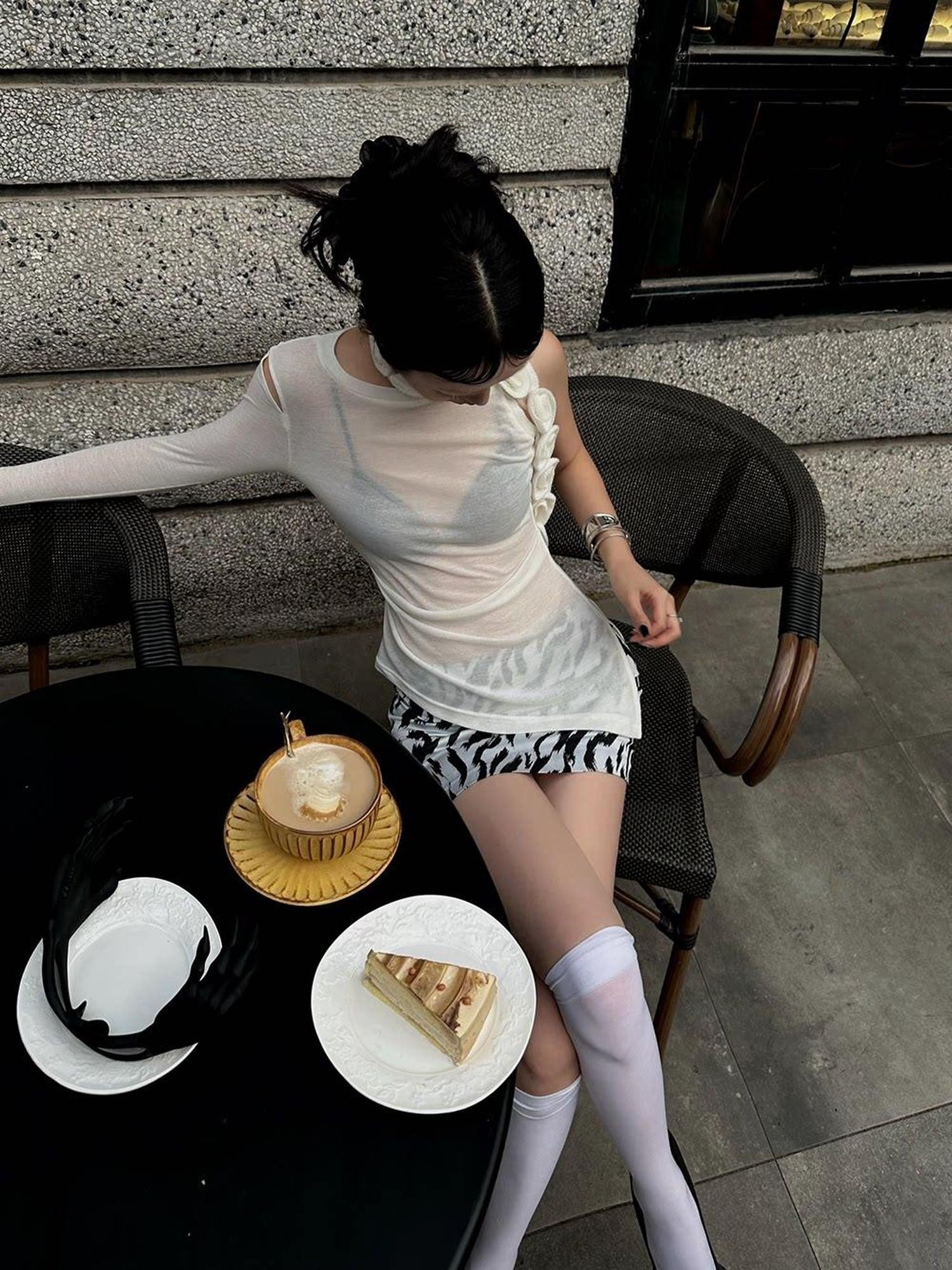 Fanptntox Zebra Print Slimming High Waist Hip Hugging Women's Mini Skirts