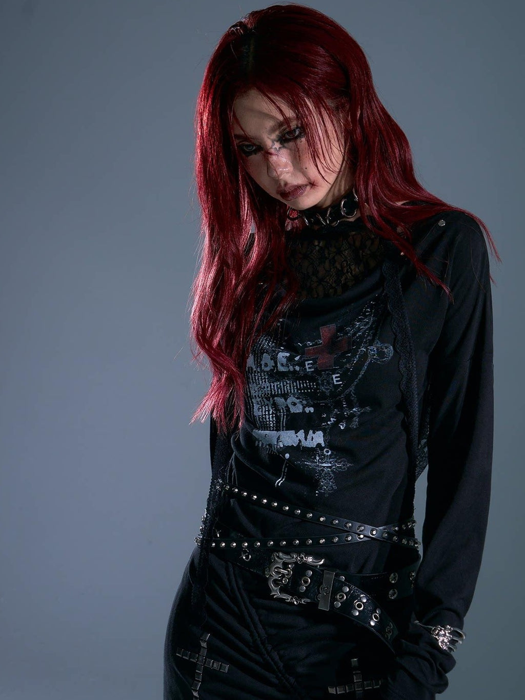 Frustration Garden Breathable Stretch Knit Punk Asymmetric Hooded Fitted Street Casual Mini Dresses