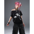 Frustration_Garden_Cotton_Stretch_Loose_Punk_Street_Asymmetric_Black_Short_Sleeve_T-Shirts_MISSTT