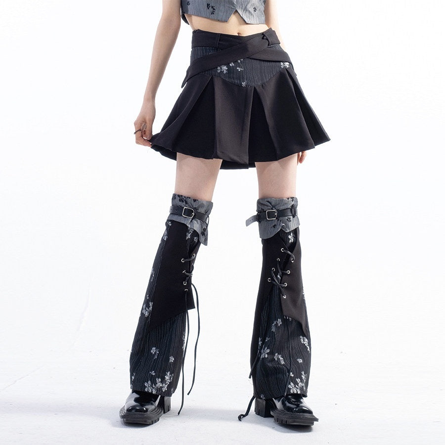 Frustration_Garden_Dark_Gothic_Patchwork_Lace_Up_Asymmetrical_Pleated_A_Line_Top_&_Skirt_Sets_MISSTT
