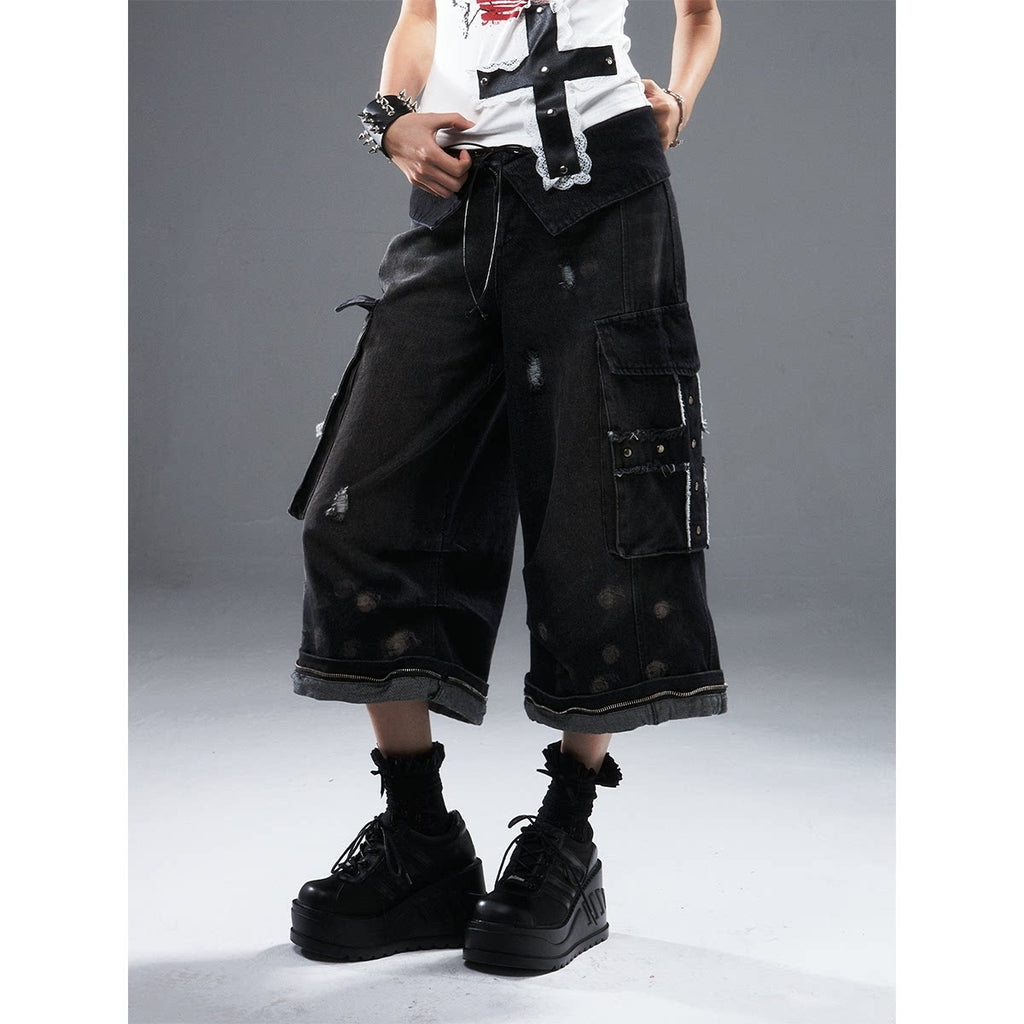 Frustration_Garden_Distressed_Natural_Waist_Loose_Casual_Dark_Wash_Denim_Wide-Leg_Jeans_MISSTT