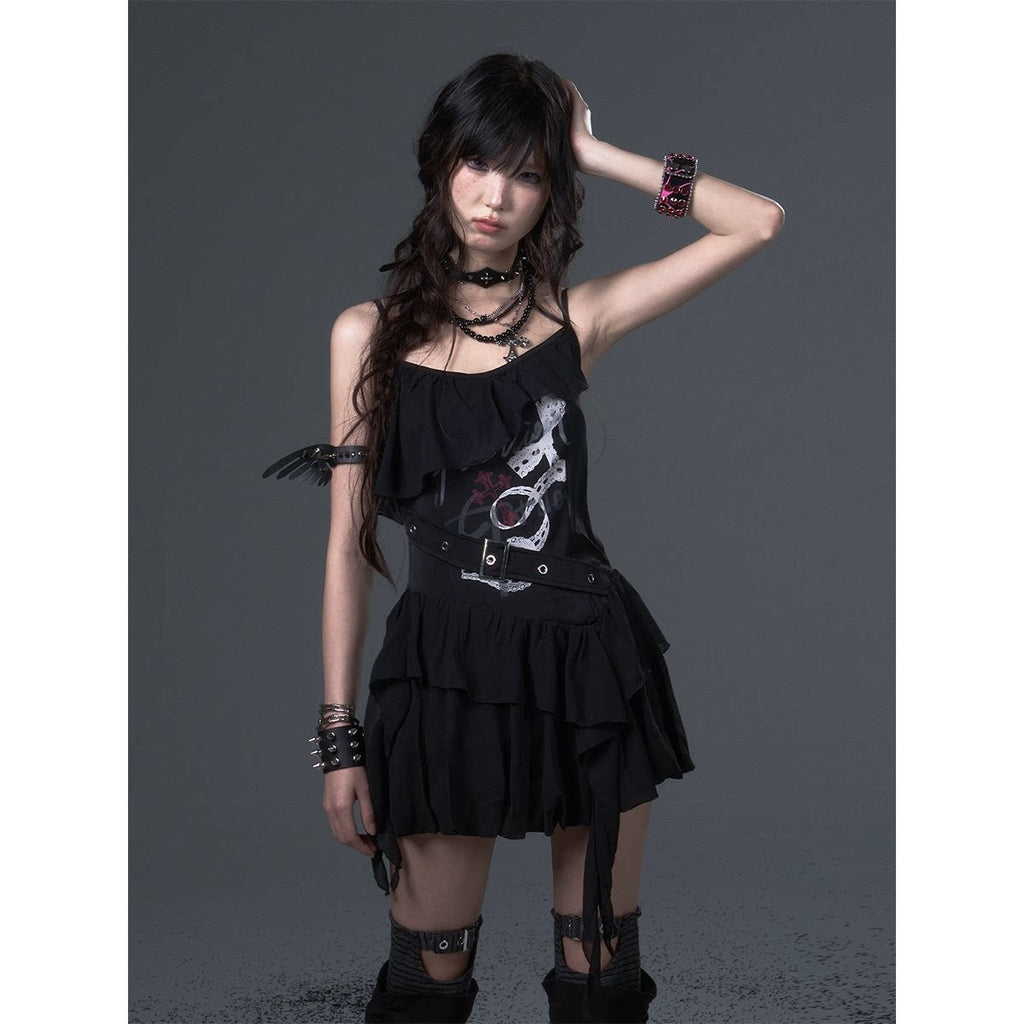 Frustration_Garden_Flirty_Sweet_Sultry_Printed_Black_A_Line_Camisole_Casual_Slip_Mini_Dresses_MISSTT